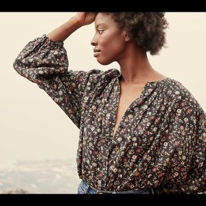 Dôen Jane Blouse in Champagne Floral